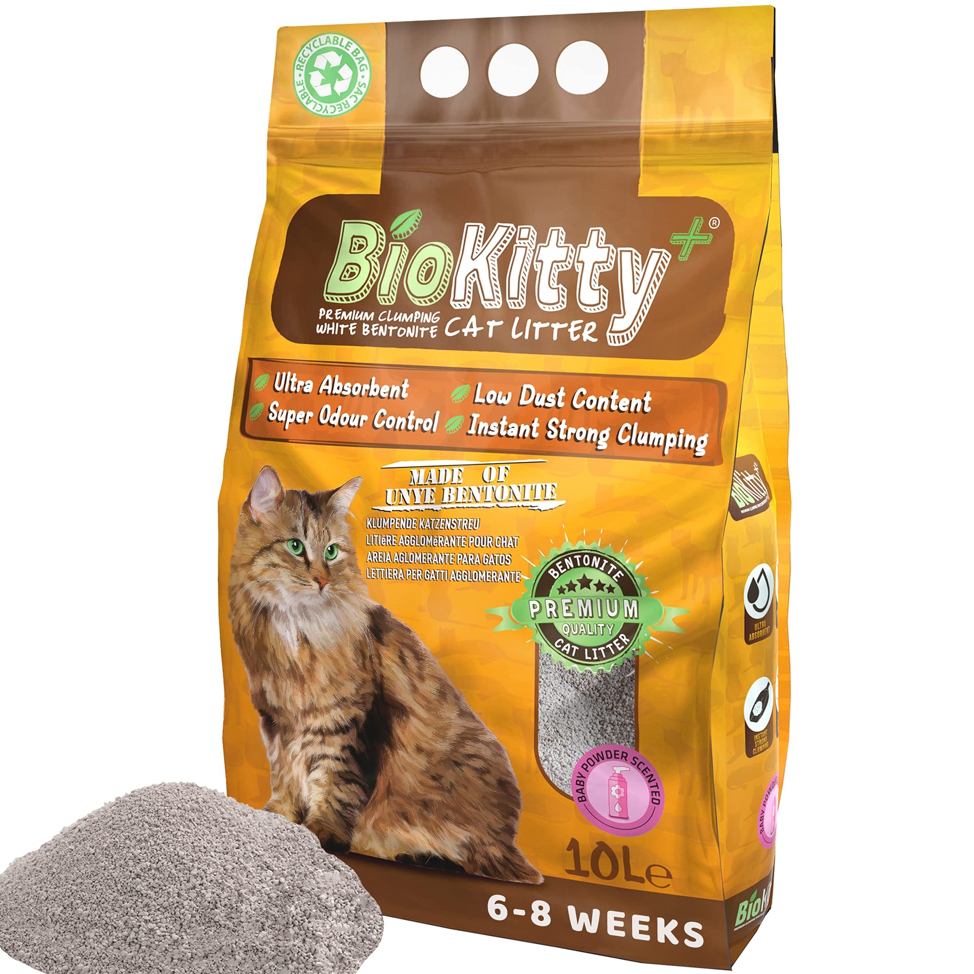 BioKitty%20Bebek%20Pudralı%20Kedi%20Kumu%2010%20LT