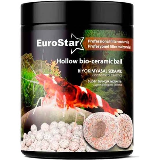 EuroStar%20Hollow%20Bio%20Balls%20Biyolojik%20Seramik%20Filtre%20Malzemesi%201000%20ML